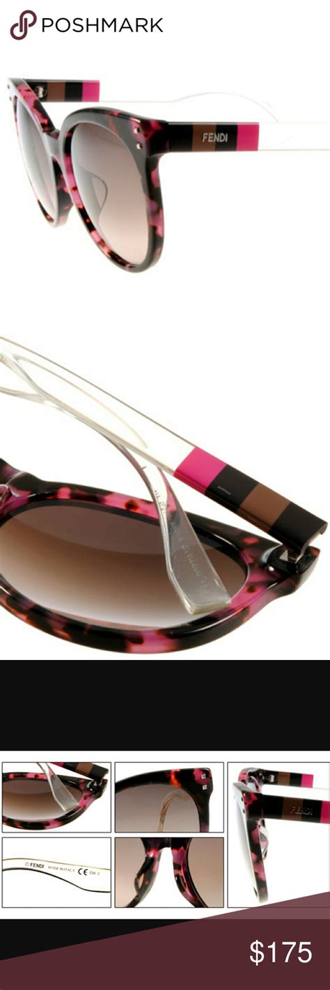 fendi e7o fuchsia havana with brown gradient lens|Brown .